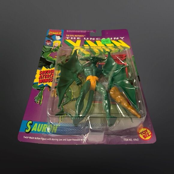 Vintage 1992 ToyBiz Uncanny X-Men Sauron Blast Attack Wing Action Figure Sealed - Picture 8 of 8